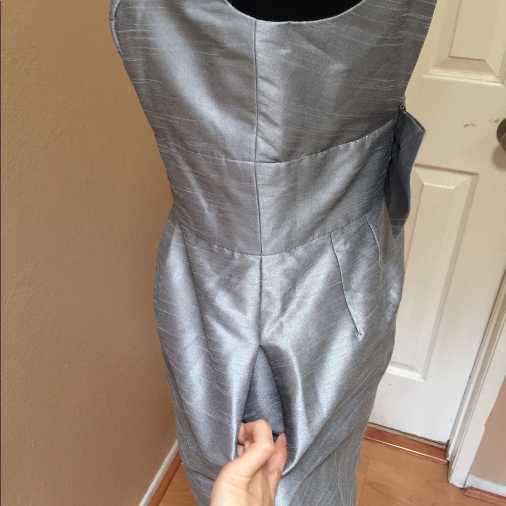 Silver/grey open back dress - Picture 4 of 11
